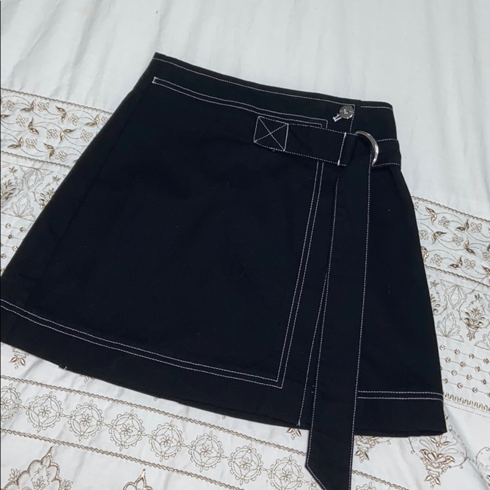 Black mini skirt